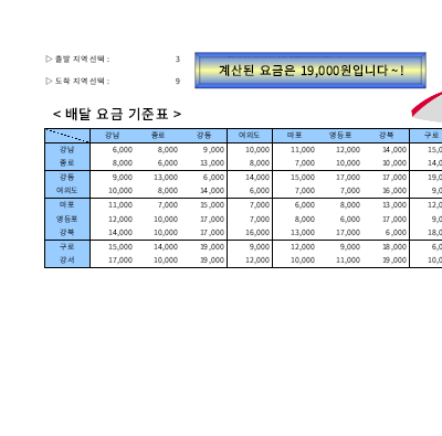 배달요금계산 배달요금계산